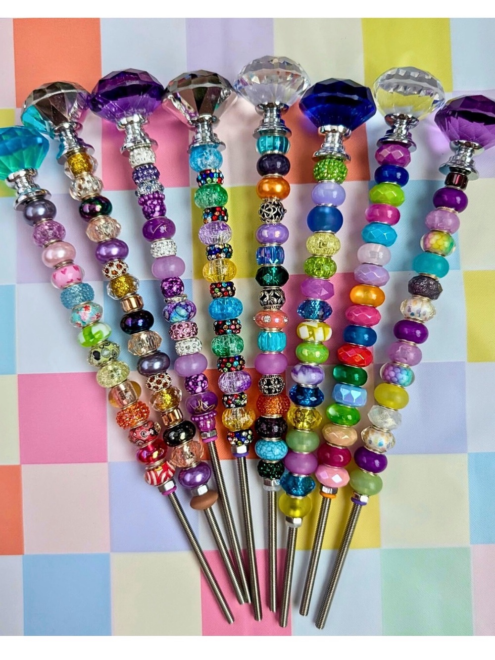 8” Beaded Garden Stakes